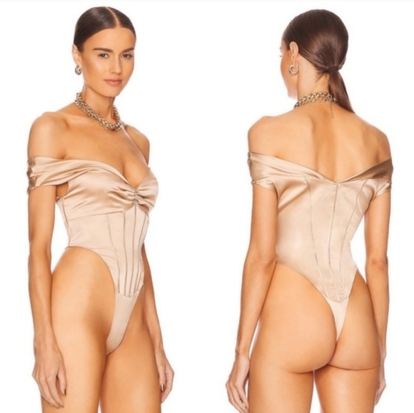 Retrofete Tops - Retrofete Rozik Bodysuit in Nude